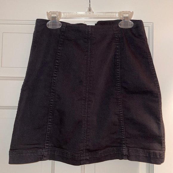 Free People Modern Femme Denim Mini Skirt in Black - Picture 3 of 5